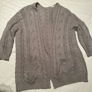 BP Chunky knit cardigan gray size small